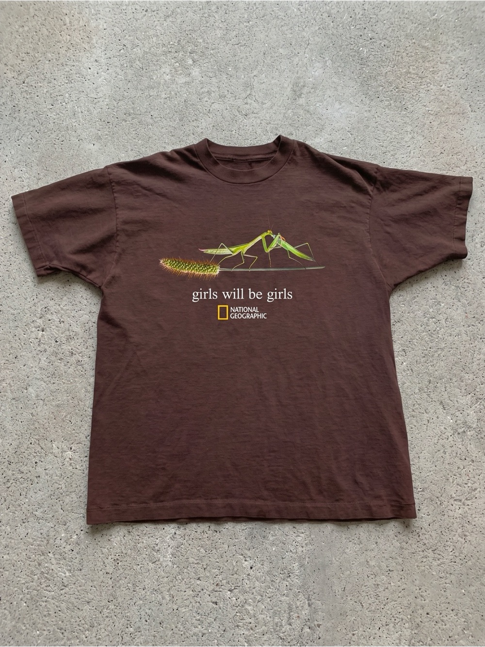 National Geographic Praying Mantis Girls Will Be Girls Brown Graphic T-Shirt
